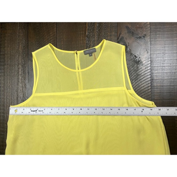 Vince Camuto Sheer Asymmetrical Tanks, Yellow and Turquoise, Size M, Lot of 2 - Picture 9 of 13